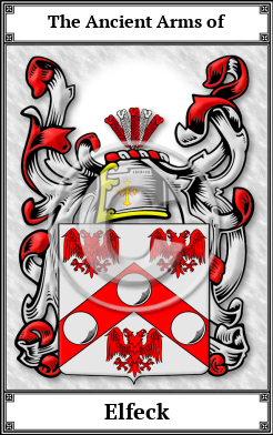 Elfeck Family Crest Download (JPG)  Book Plated - 150 DPI