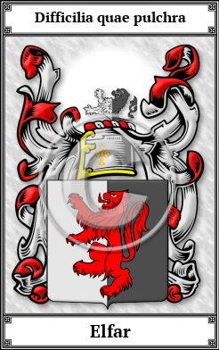 Elfar Family Crest Download (JPG)  Book Plated - 150 DPI