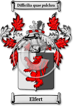 Elfert Family Crest Download (jpg) Legacy Series - 150 DPI