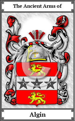 Algin Family Crest Download (JPG)  Book Plated - 150 DPI