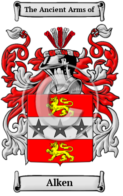 Alken Family Crest/Coat of Arms