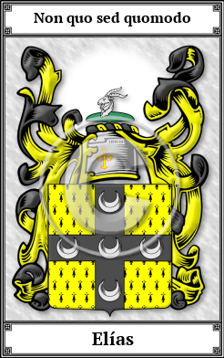 Elías Family Crest Download (JPG)  Book Plated - 150 DPI