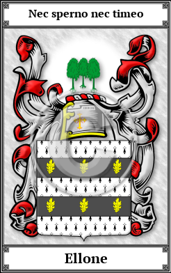 Ellone Family Crest Download (JPG) Book Plated - 600 DPI