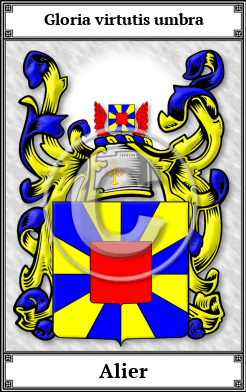 Alier Family Crest Download (JPG)  Book Plated - 150 DPI