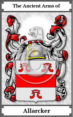 Allarcker Family Crest Download (JPG)  Book Plated - 150 DPI