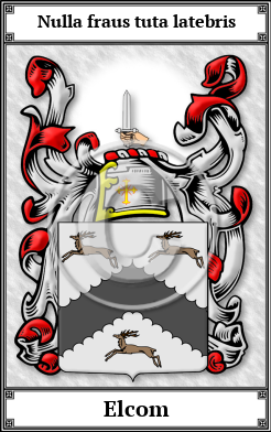 Elcom Family Crest Download (JPG) Book Plated - 600 DPI
