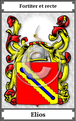 Elios Family Crest Download (JPG) Book Plated - 600 DPI