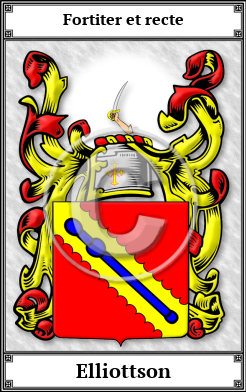 Elliottson Family Crest Download (JPG)  Book Plated - 150 DPI