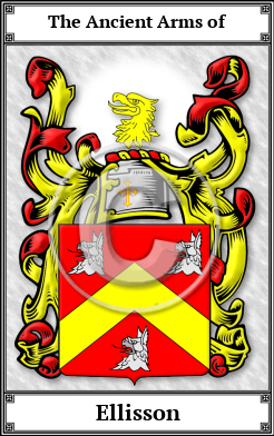 Ellisson Family Crest Download (JPG)  Book Plated - 150 DPI