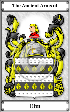 Elm Family Crest Download (JPG) Book Plated - 300 DPI
