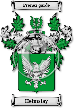 Helmslay Family Crest Download (jpg) Legacy Series - 150 DPI