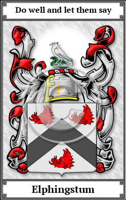 Elphingstum Family Crest Download (JPG)  Book Plated - 150 DPI