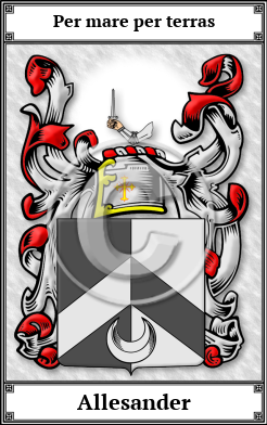 Allesander Family Crest Download (JPG)  Book Plated - 150 DPI