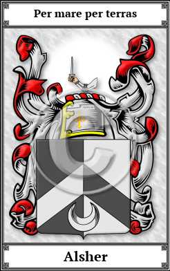 Alsher Family Crest Download (JPG)  Book Plated - 150 DPI