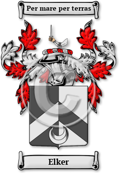 Elker Family Crest Download (jpg) Legacy Series - 150 DPI