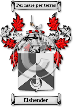 Elshender Family Crest Download (jpg) Legacy Series - 150 DPI