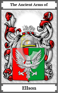 Ellson Family Crest Download (JPG)  Book Plated - 150 DPI