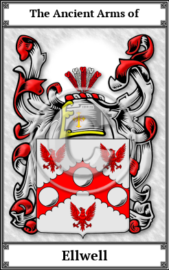 Ellwell Family Crest Download (JPG)  Book Plated - 150 DPI