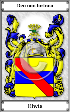 Elwis Family Crest Download (JPG)  Book Plated - 150 DPI