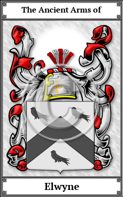 Elwyne Family Crest Download (JPG)  Book Plated - 150 DPI