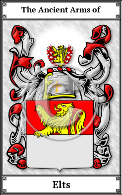 Elts Family Crest Download (JPG) Book Plated - 600 DPI