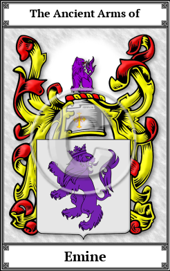 Emine Family Crest Download (JPG)  Book Plated - 150 DPI