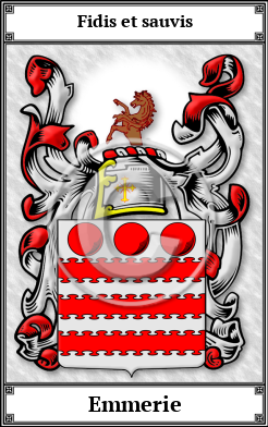 Emmerie Family Crest Download (JPG) Book Plated - 600 DPI