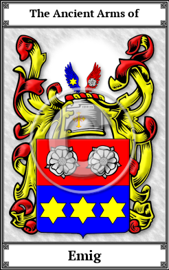 Emig Family Crest Download (JPG)  Book Plated - 150 DPI