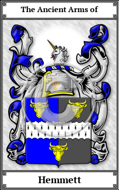 Hemmett Family Crest Download (JPG)  Book Plated - 150 DPI