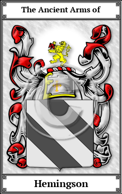 Hemingson Family Crest Download (JPG) Book Plated - 600 DPI