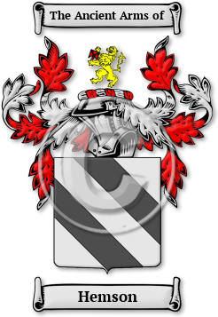 Hemson Family Crest Download (jpg) Legacy Series - 150 DPI
