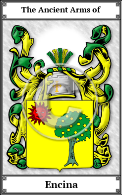 Encina Family Crest Download (JPG)  Book Plated - 150 DPI