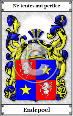 Endepoel Family Crest Download (JPG)  Book Plated - 150 DPI