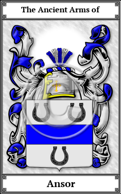Ansor Family Crest Download (JPG)  Book Plated - 150 DPI