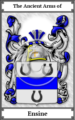 Ensine Family Crest Download (JPG)  Book Plated - 150 DPI