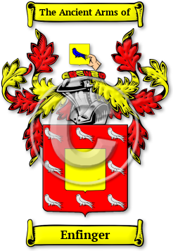 Enfinger Family Crest Download (jpg) Legacy Series - 150 DPI