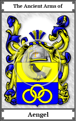 Aengel Family Crest Download (JPG)  Book Plated - 150 DPI