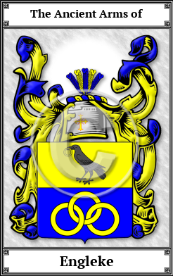 Engleke Family Crest Download (JPG) Book Plated - 600 DPI