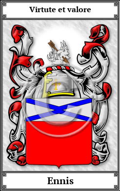 Ennis Family Crest Download (JPG)  Book Plated - 150 DPI