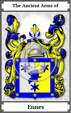 Ennes Family Crest Download (JPG) Book Plated - 600 DPI