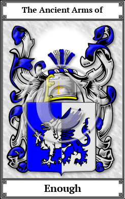 Enough Family Crest Download (JPG)  Book Plated - 150 DPI