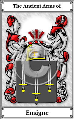 Ensigne Family Crest Download (JPG)  Book Plated - 150 DPI