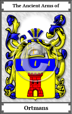 Ortmans Family Crest Download (JPG) Book Plated - 600 DPI
