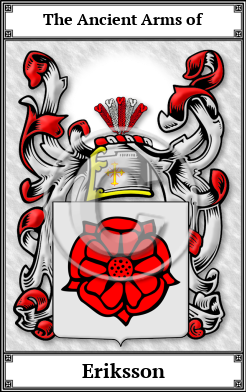 Eriksson Family Crest Download (JPG)  Book Plated - 150 DPI