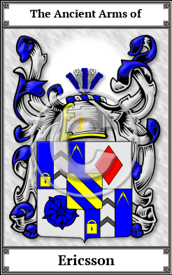 Ericsson Family Crest Download (JPG) Book Plated - 600 DPI