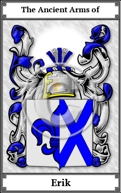 Erik Family Crest Download (JPG)  Book Plated - 150 DPI