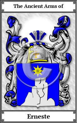 Erneste Family Crest Download (JPG)  Book Plated - 150 DPI
