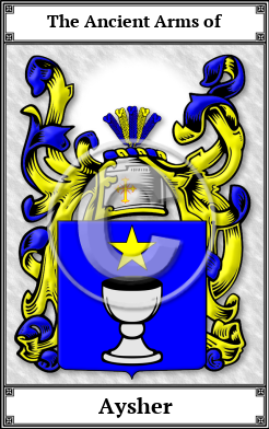 Aysher Family Crest Download (JPG)  Book Plated - 150 DPI