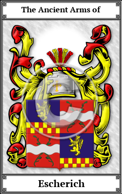 Escherich Family Crest Download (JPG)  Book Plated - 150 DPI