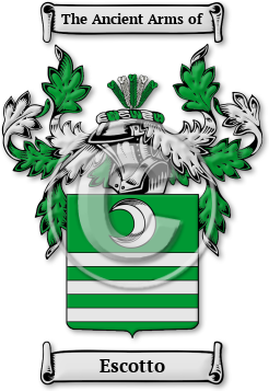 Escotto Family Crest Download (jpg) Legacy Series - 150 DPI